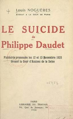 Le suicide de Philippe Daudet