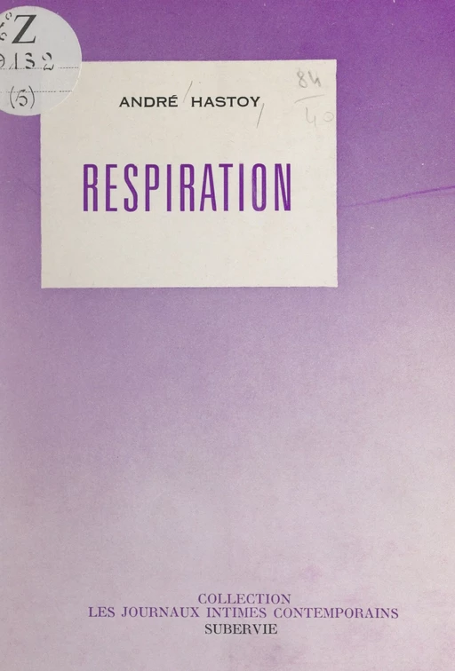 Respiration - André Hastoy - FeniXX réédition numérique