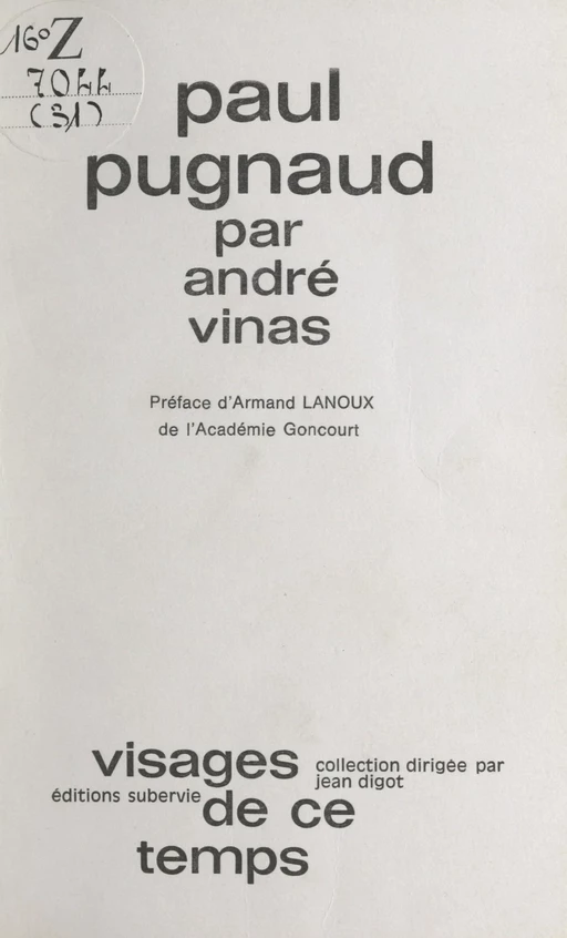 Paul Pugnaud - André Vinas - FeniXX réédition numérique