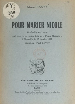 Pour marier Nicole