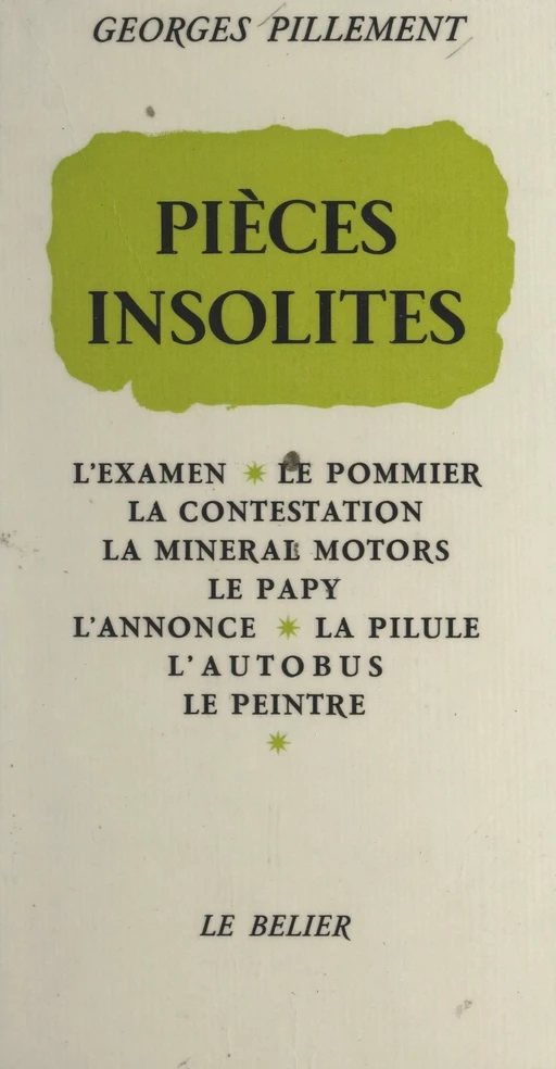 Pièces insolites - Georges Pillement - FeniXX réédition numérique