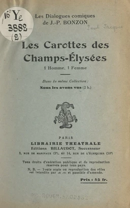 Les carottes des Champs-Élysées