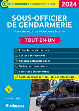 Sous-officier de gendarmerie - Tout-en-un - Catégorie B - Édition 2024