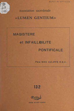 Magistère et infaillibilité pontificale