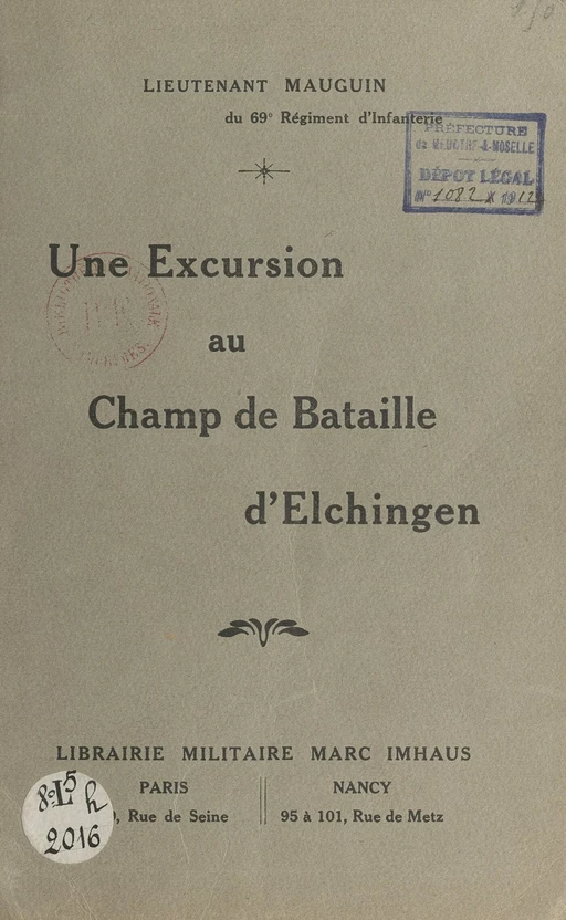 Une excursion au champ de bataille d'Elchingen - Georges Mauguin - FeniXX réédition numérique