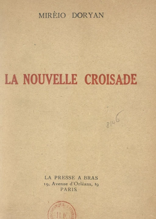 La nouvelle croisade - Miréio Doryan - FeniXX réédition numérique