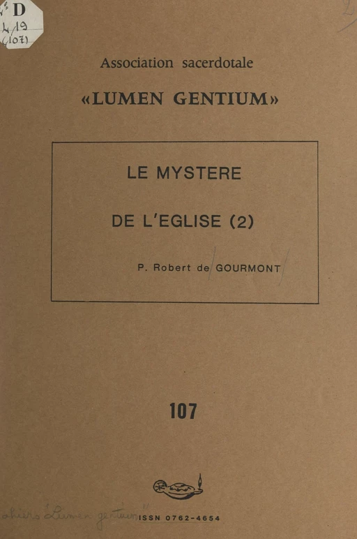 Le mystère de l'Église (2) - Robert de Gourmont - FeniXX réédition numérique