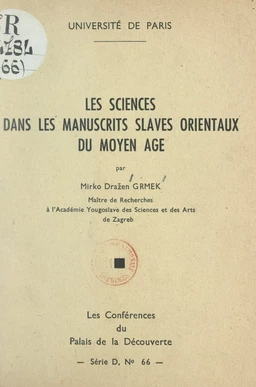 Les sciences dans les manuscrits slaves orientaux du Moyen Âge