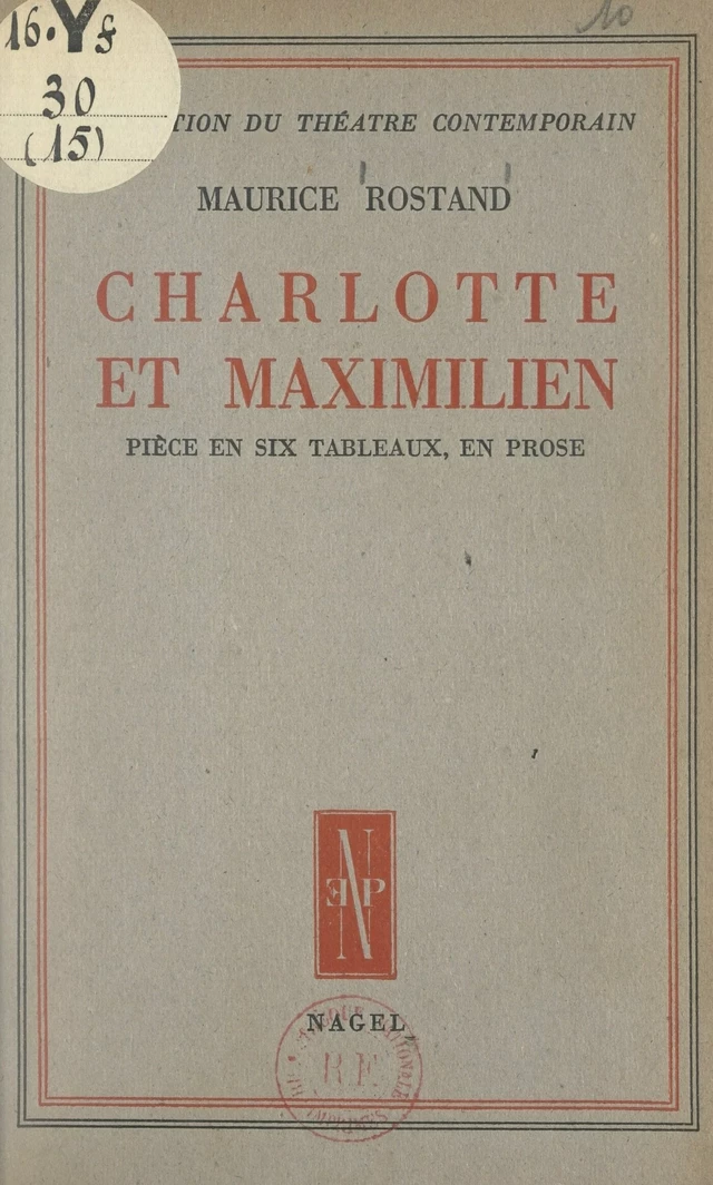 Charlotte et Maximilien - Maurice Rostand - FeniXX réédition numérique