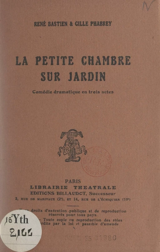 La petite chambre sur jardin - René Bastien, Gille Phabrey - FeniXX réédition numérique