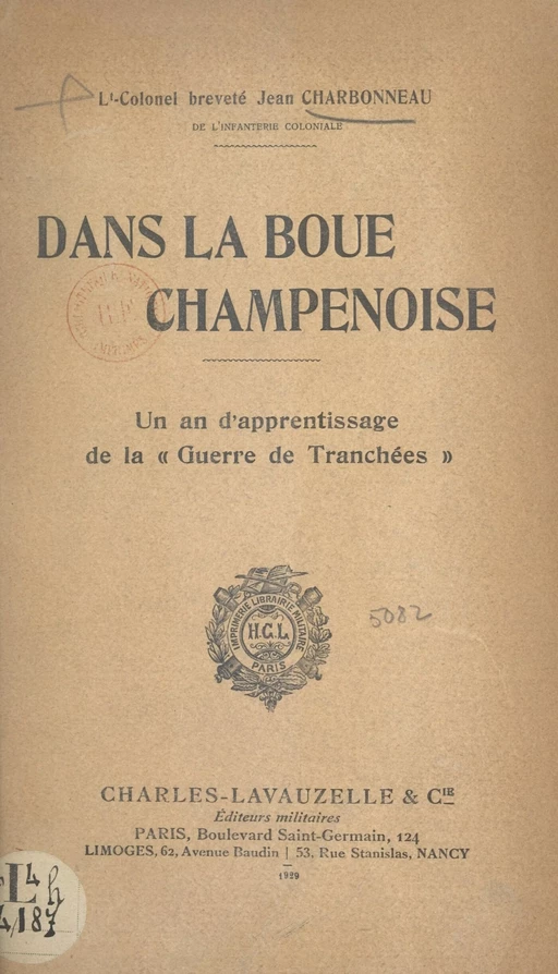 Dans la boue champenoise - Jean Charbonneau - FeniXX réédition numérique