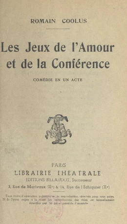 Les jeux de l'amour et de la conférence