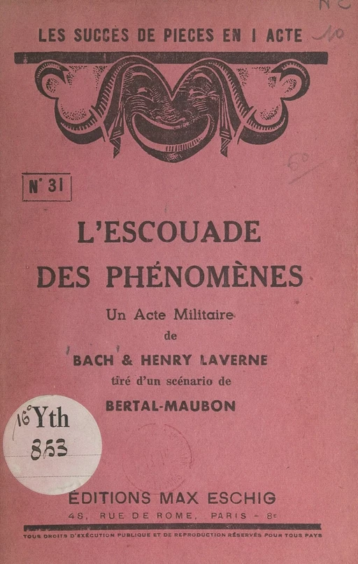 L'escouade des phénomènes - Henry Laverne, Charles Pasquier (Bach) - FeniXX réédition numérique