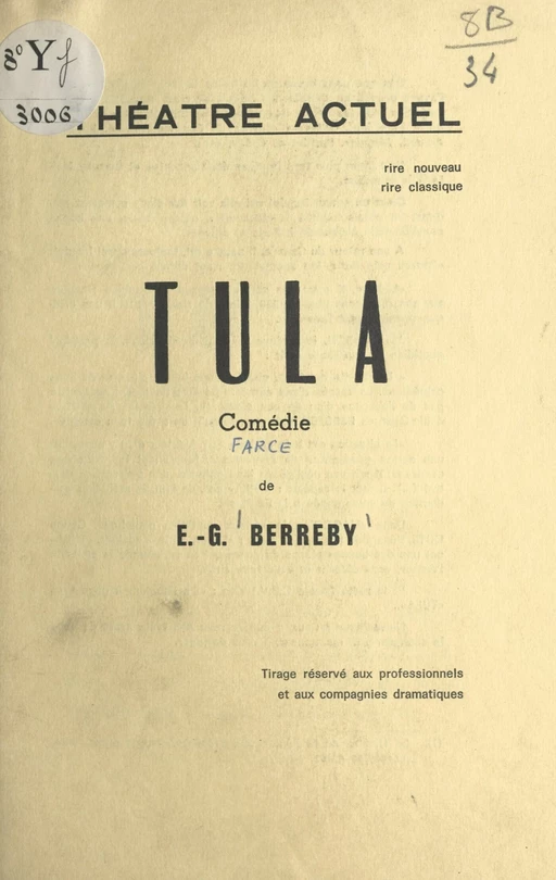 Tula - Élie-Georges Berreby - FeniXX réédition numérique