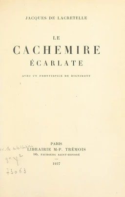 Le cachemire écarlate