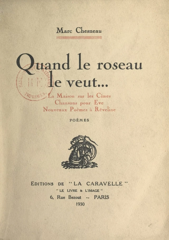 Quand le roseau le veut... - Marc Chesneau - FeniXX réédition numérique