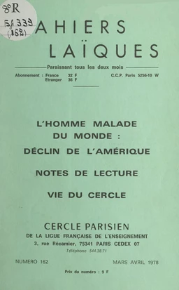 L'homme malade du monde : déclin de l'Amérique