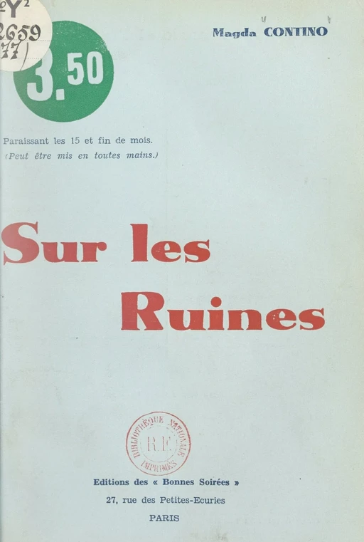 Sur les ruines - Magda Contino - FeniXX réédition numérique