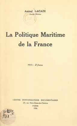 La politique maritime de la France