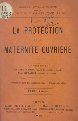 La protection de la maternité ouvrière