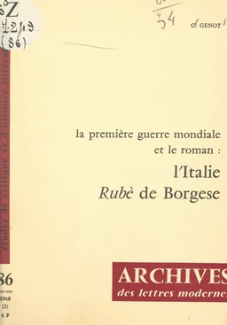 La Première Guerre mondiale et le roman : l'Italie, Borgese