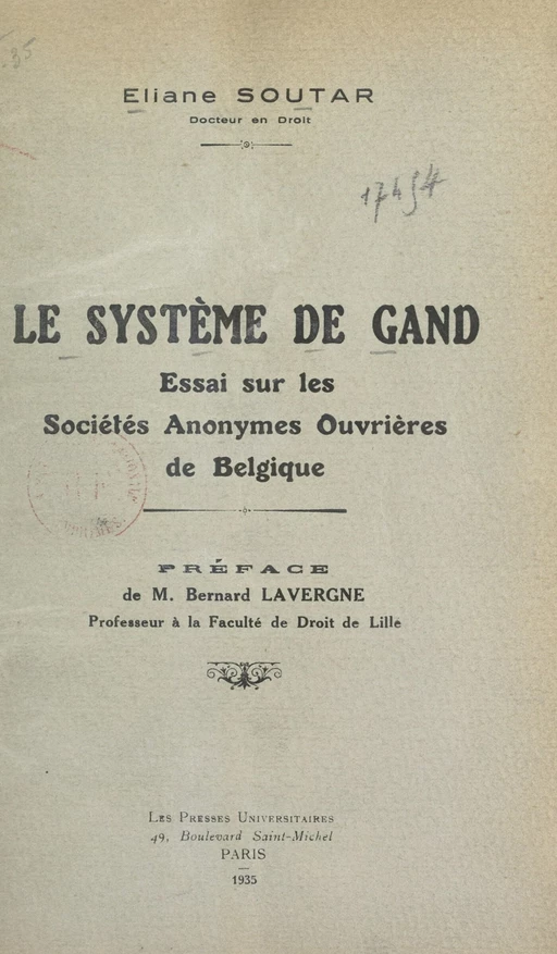 Le système de Gand - Éliane Soutar - FeniXX réédition numérique