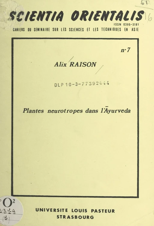 Plantes neurotropes dans l'Āyurveda - Alix Raison - FeniXX réédition numérique