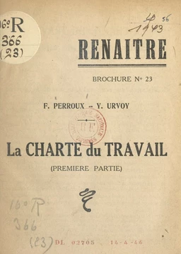 La charte du travail (1). Son contenu et son esprit