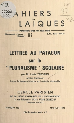 Lettres au Patagon sur le "pluralisme" scolaire