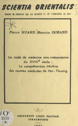 Un traité de médecine sino-vietnamienne du XVIIIe siècle