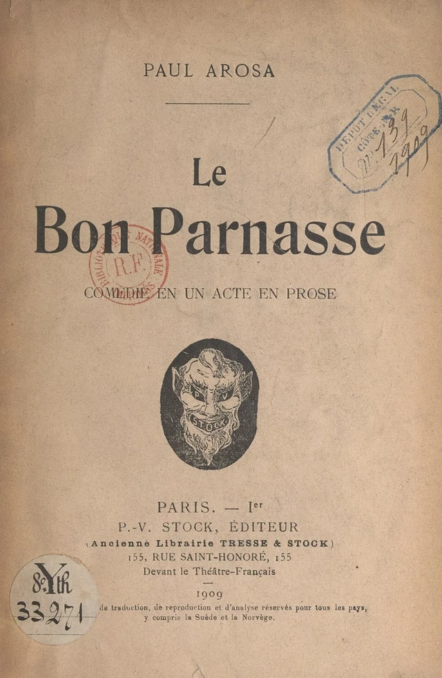 Le bon Parnasse - Paul Arosa - FeniXX réédition numérique