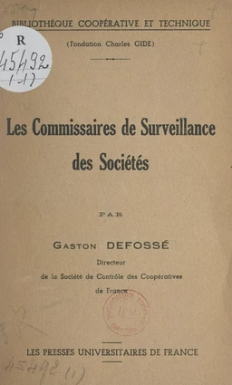 Les commissaires de surveillance des sociétés