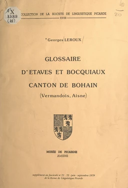 Glossaire d'Étaves et Bocquiaux, canton de Bohain (Vermandois, Aisne)