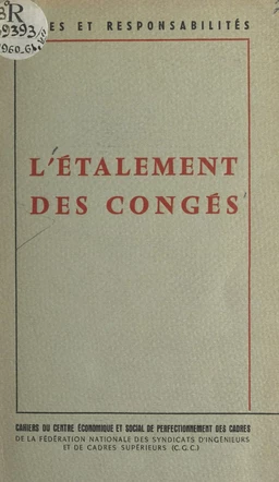 L'étalement des congés