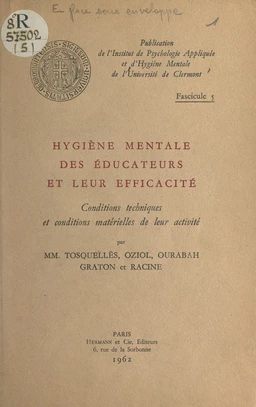 Hygiène mentale des éducateurs et leur efficacité