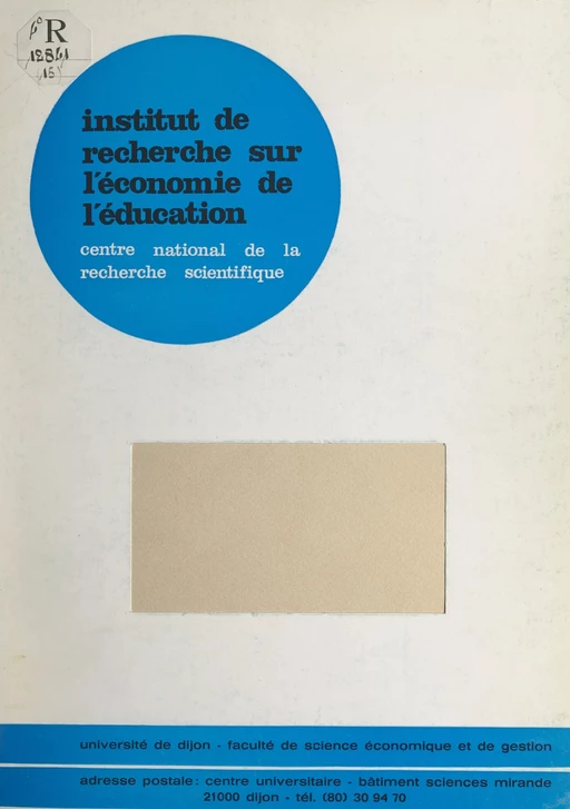 Les exclus du système français de bourses - Jean Lamblot, François Orivel - FeniXX réédition numérique