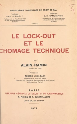 Le lock-out et le chômage technique