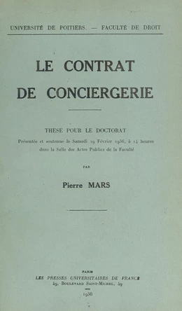 Le contrat de conciergerie