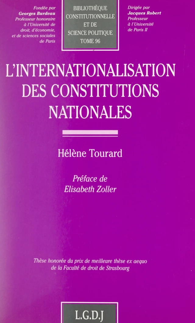 L'internationalisation des constitutions nationales - Hélène Tourard - FeniXX réédition numérique