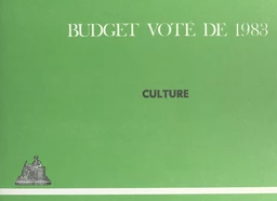 Budget voté de 1983 : Culture