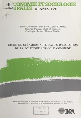 Étude de scénarios alternatifs d'évolution de la politique agricole commune