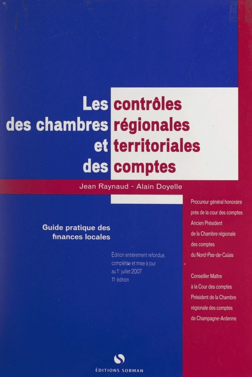 Les contrôles des Chambres régionales et territoriales des comptes - Alain Doyelle, Jean RAYNAUD - FeniXX réédition numérique