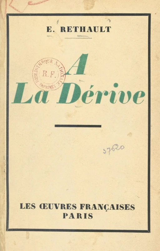 À la dérive - Eugène Rethault - FeniXX réédition numérique