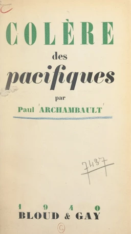 Colère des pacifiques