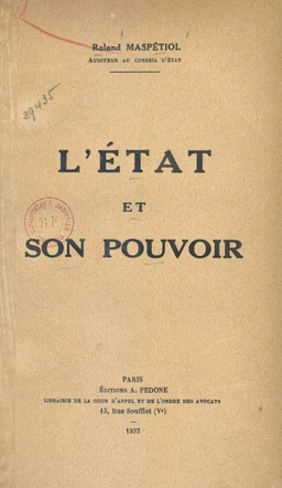 L'État et son pouvoir