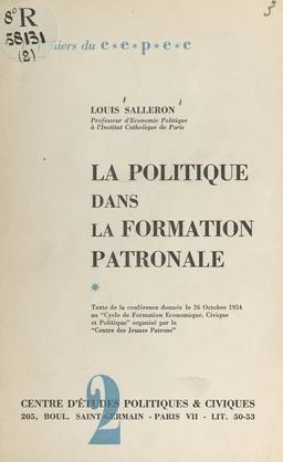 La politique dans la formation patronale