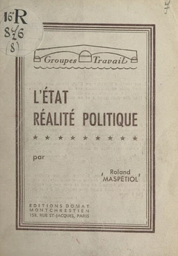 L'État, réalité politique