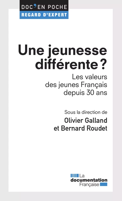 Une jeunesse différente ? - Olivier Galland, Bernard Roudet - La Documentation française