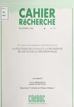 La politique de la ville à la recherche de son échelle géographique