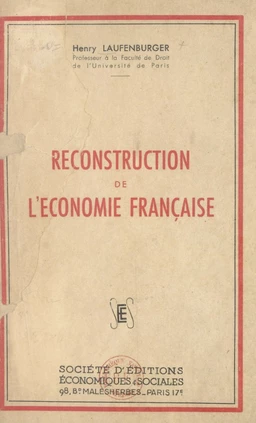 Reconstruction de l'économie française